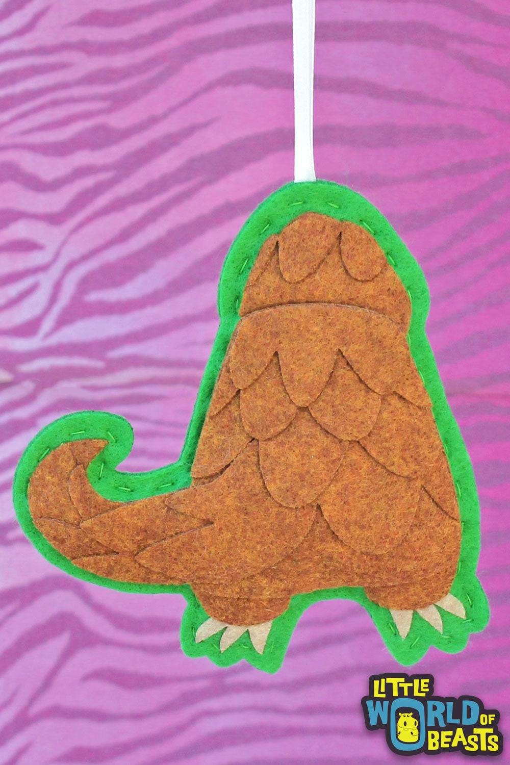 Gillian the Pangolin - Felt Animal Ornament