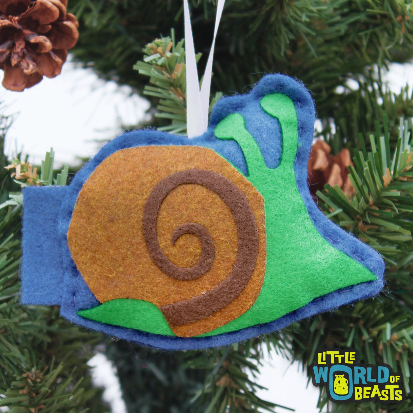 Snail - Felt Animal Ornament 