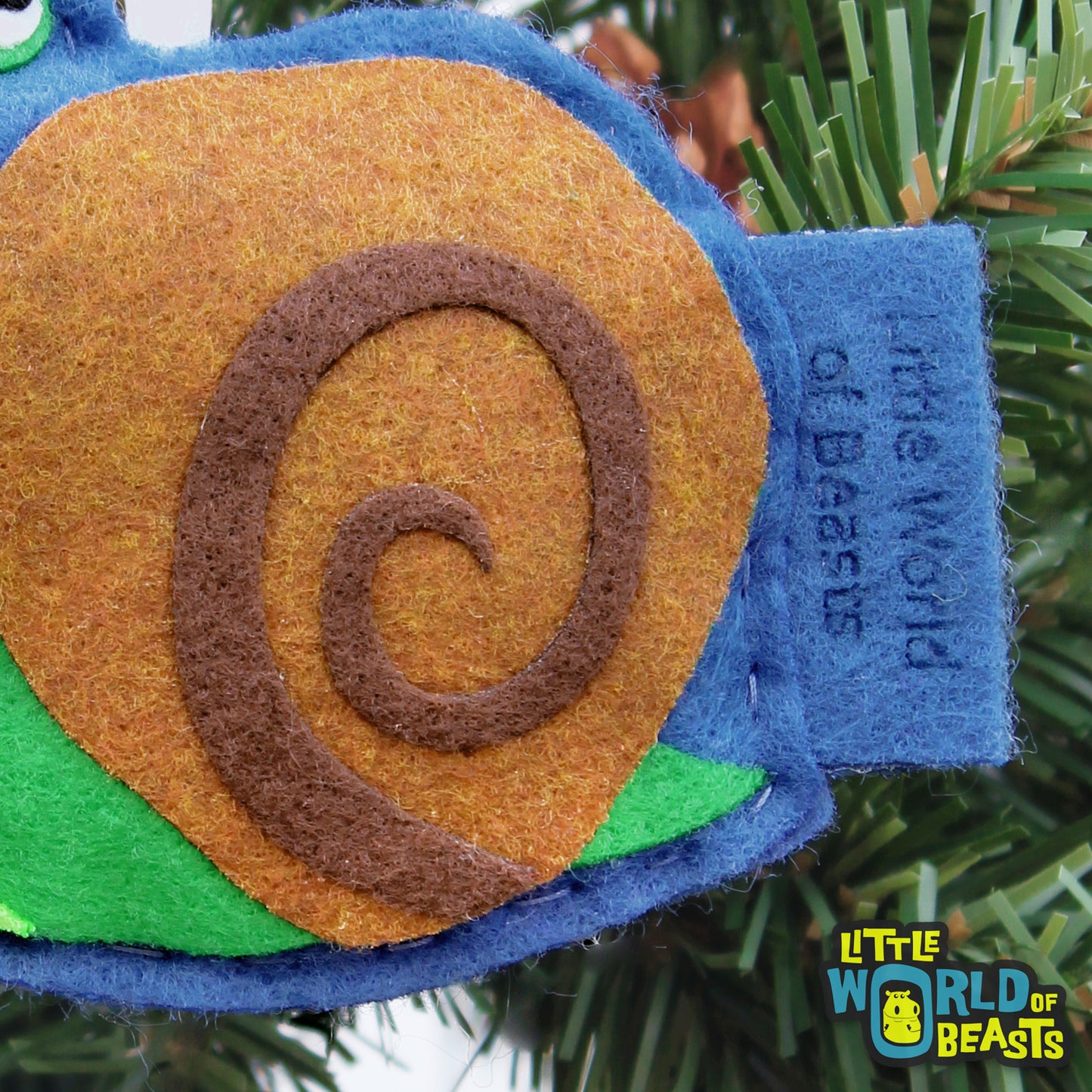 Snail - Felt Animal Ornament 