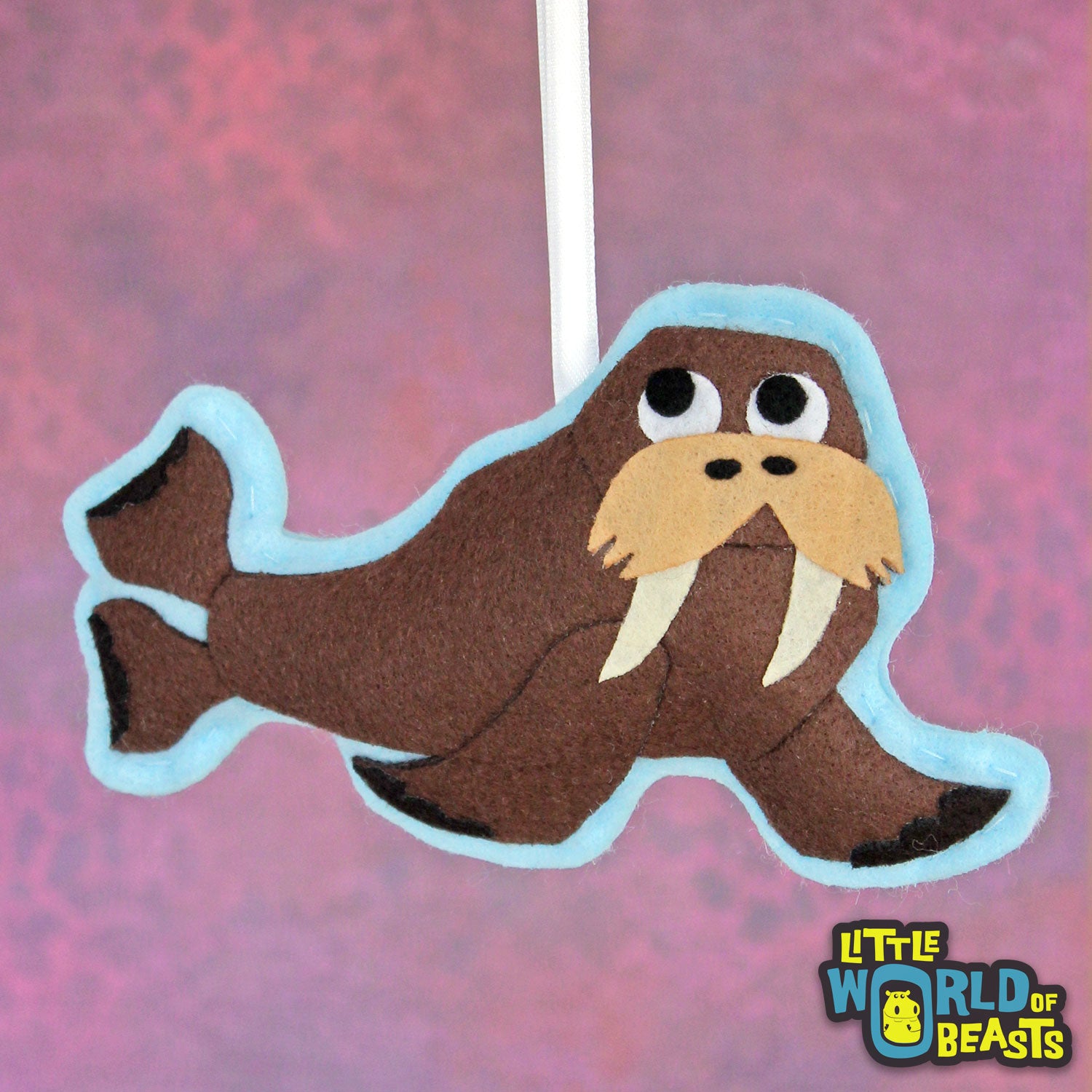 Chester the Walrus- Felt Animal Ornament - Little World of Beasts