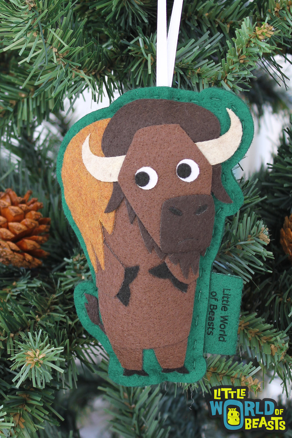 Buffalo Felt Christmas Ornament