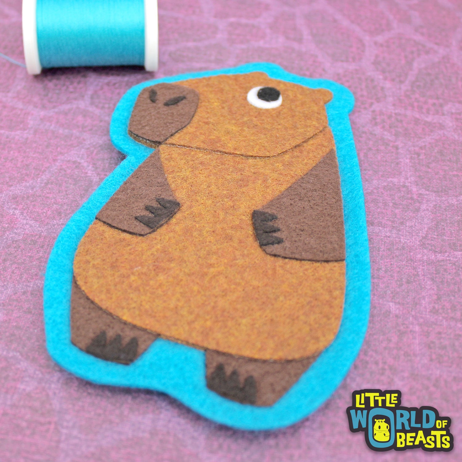 Margo the Capybara - Felt Animal Applique - Little World of Beasts
