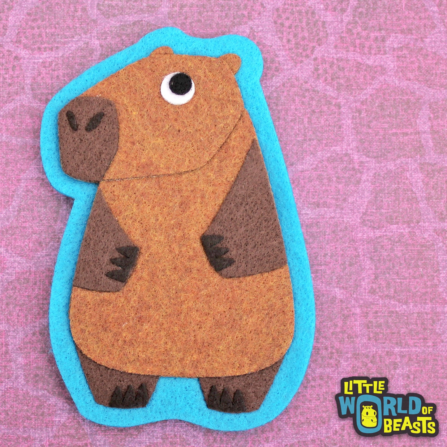 Felt Animal Applique - Capybara