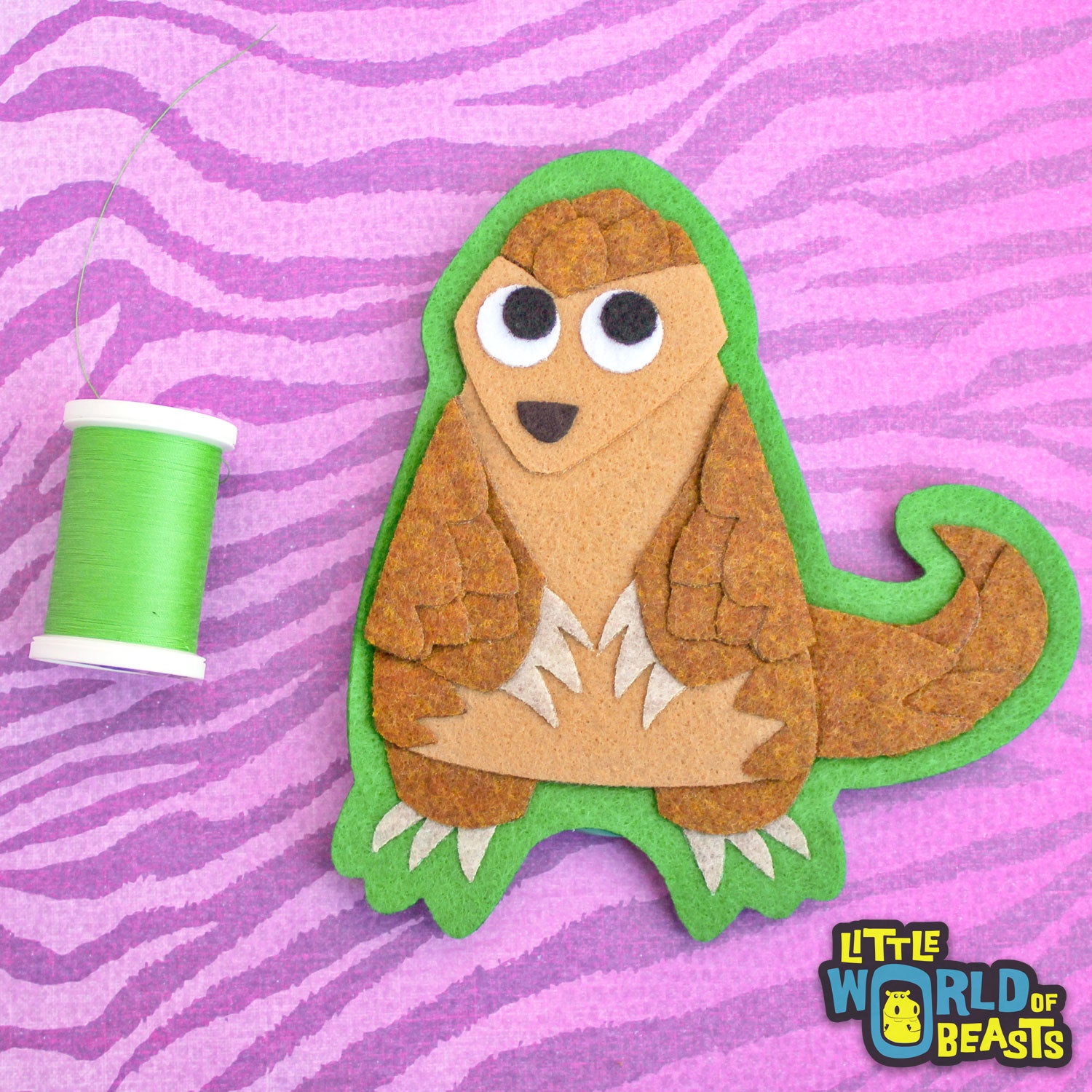 Felt Animal Applique - Pangolin