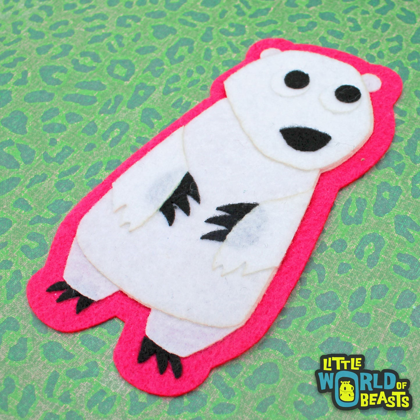 Polar Bear - Felt Animal Patch - Sew On or Iron On - Little World of Beasts