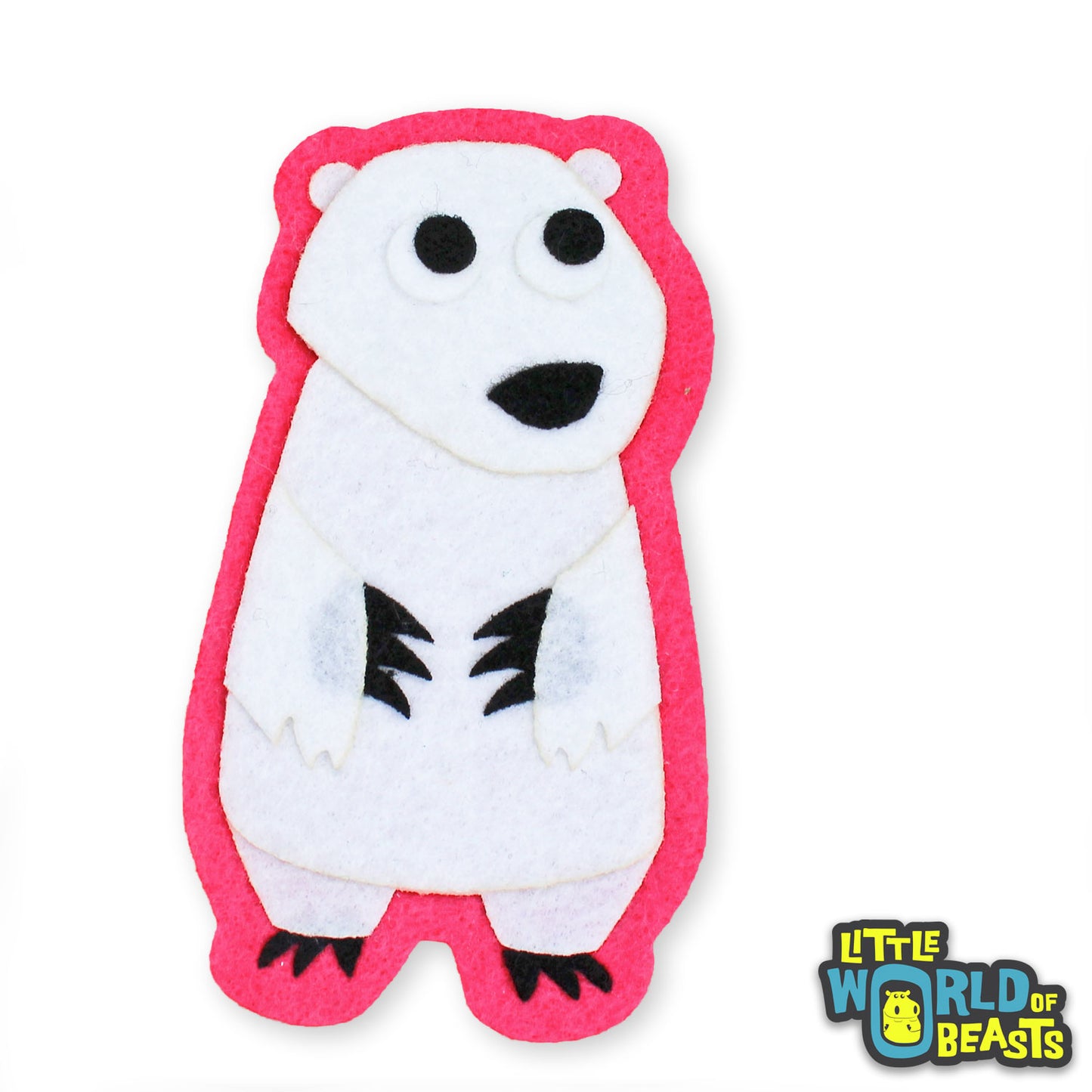 Polar Bear - Felt Animal Patch - Sew On or Iron On  - Little World of Beasts