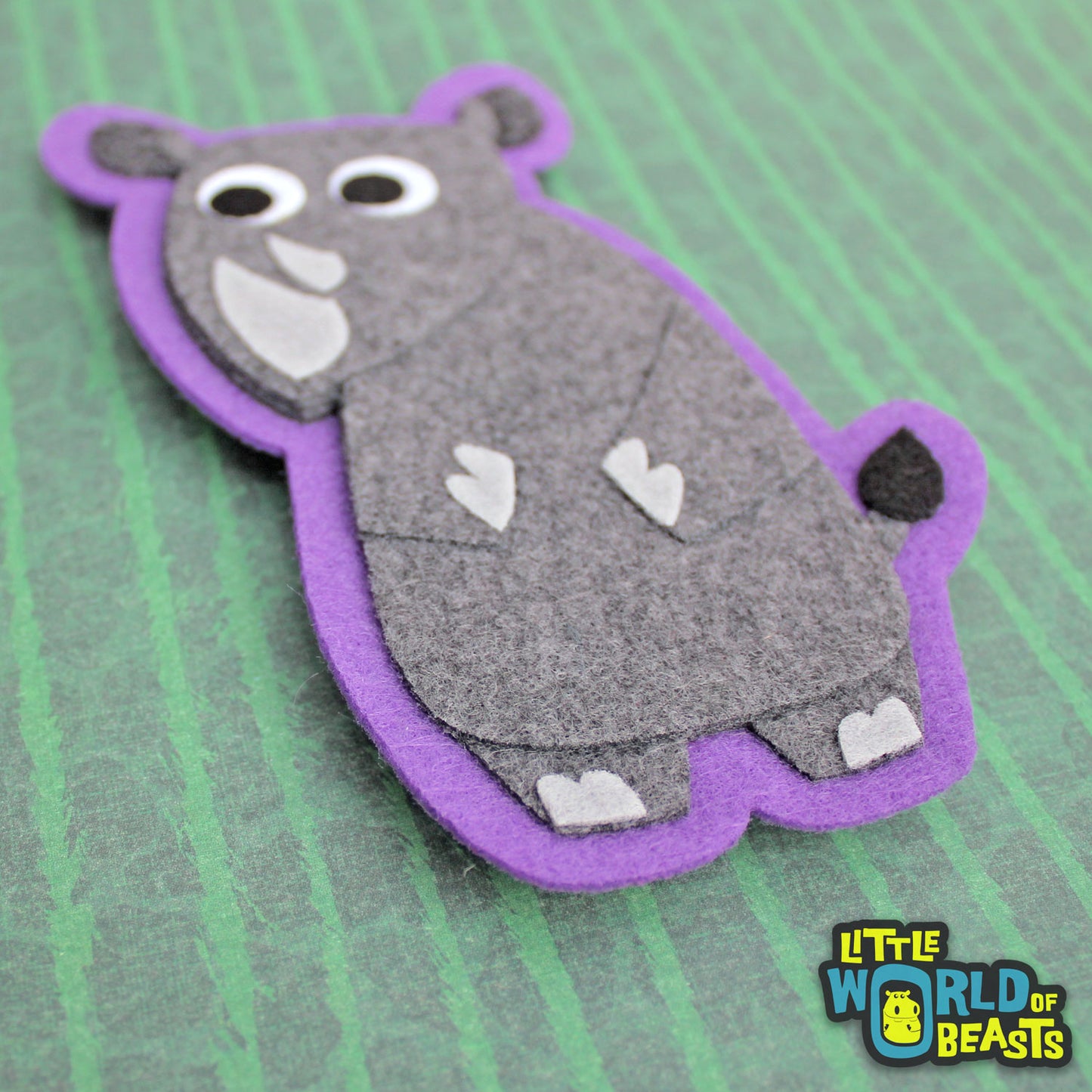 Felt Animal Patch - Rhino
