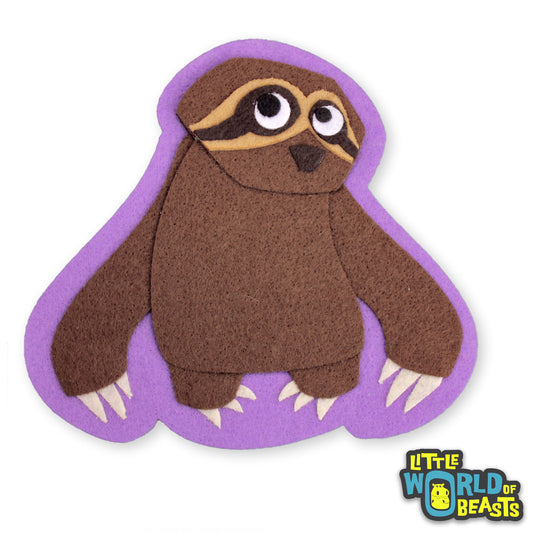 Gracie the Sloth - Felt Animal Sew On or Iron On Patch -  Little World of Beasts