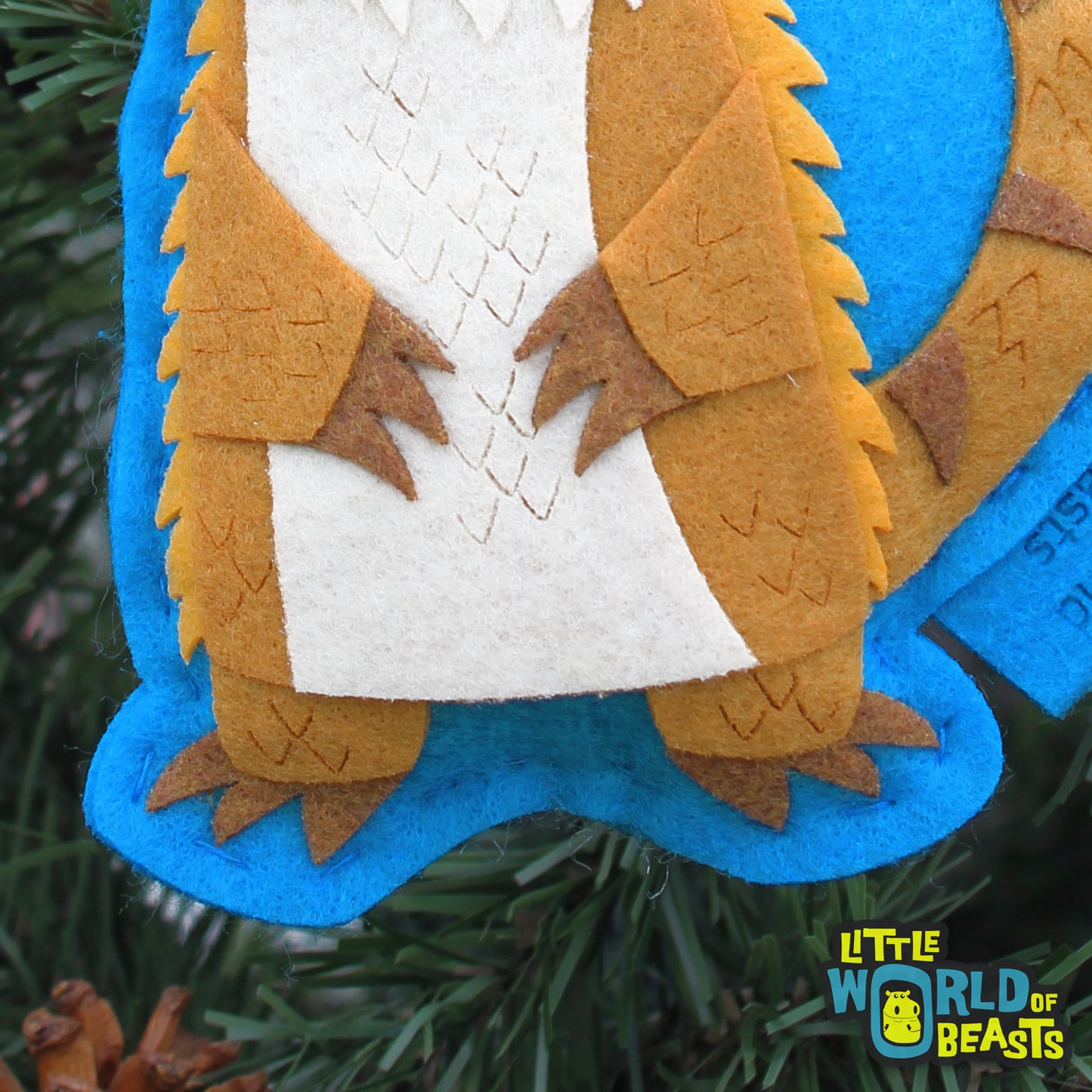 Felt Bearded Dragon Ornament