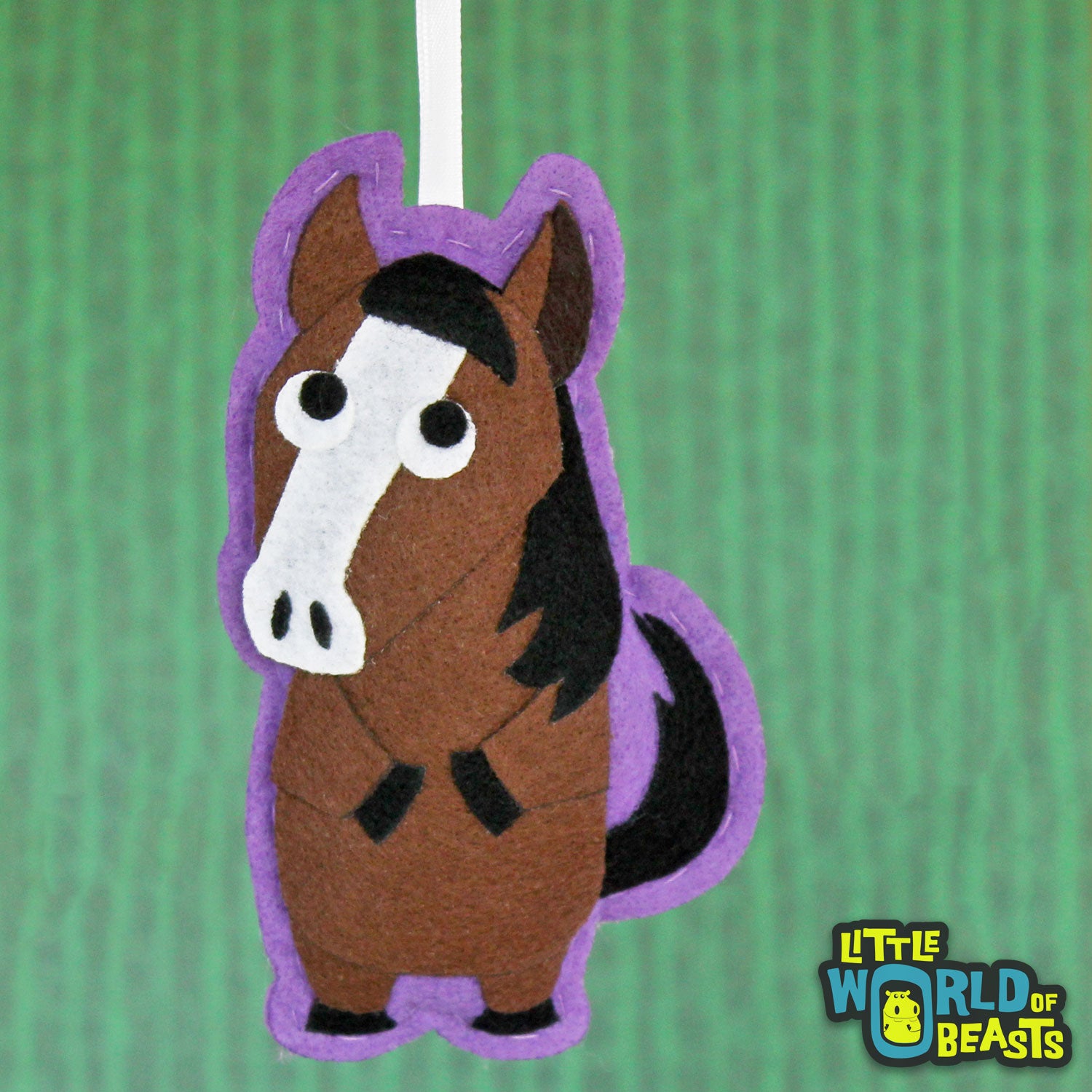 Customizable Felt Christmas Ornament - Horse