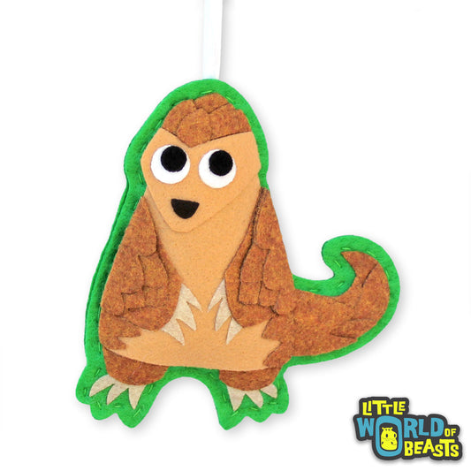 Customizable Felt Animal Ornament - Pangolin