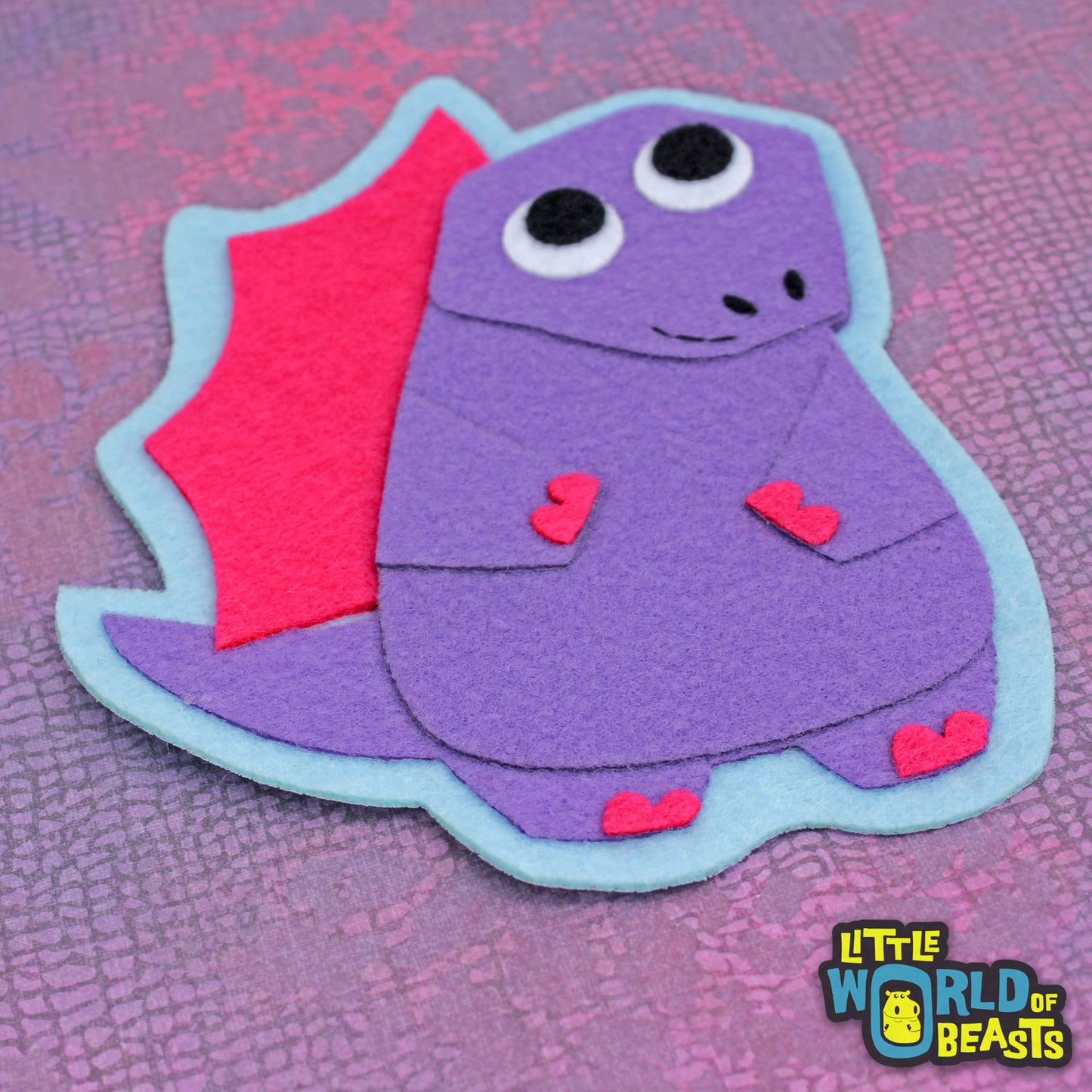 Agnes the Dimetrodon - Felt Dinosaur Patch