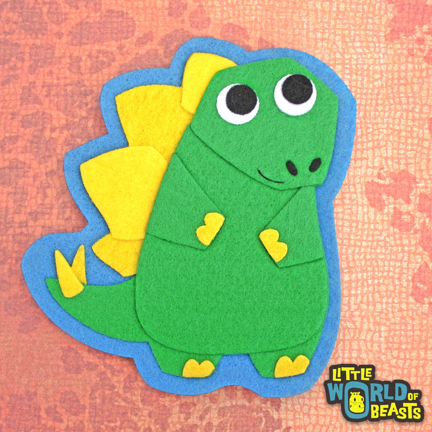 Stegosaurus Felt Dinosaur - Applique - Sew On or Iron On