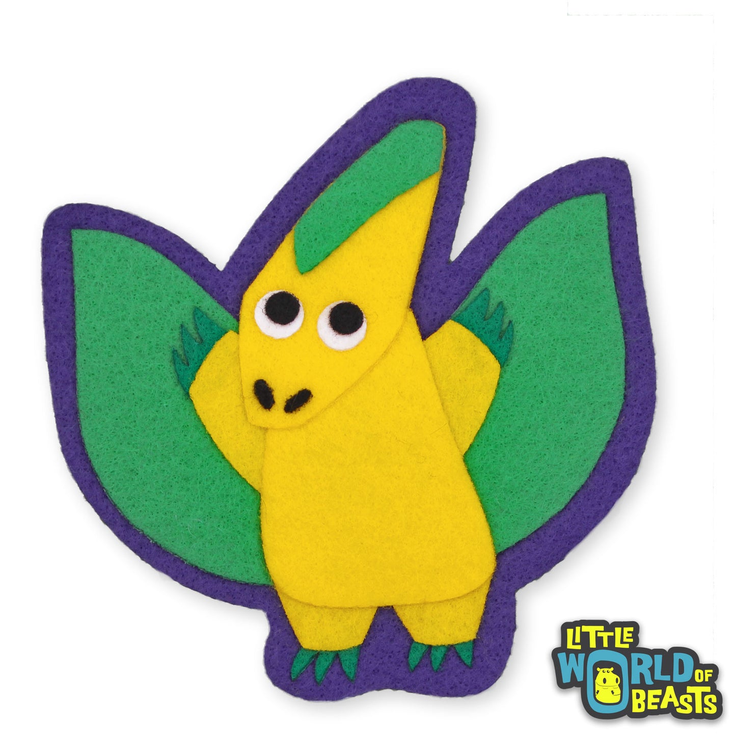 Errol the Pteranodon - Felt Dinosaur Sew On or Iron On Patch