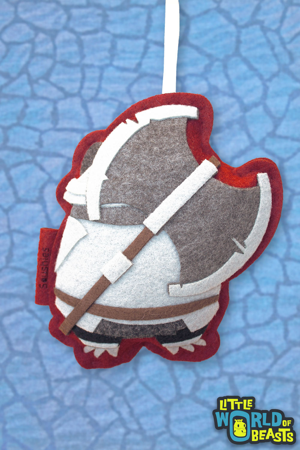 Battle Badger - Felt Ornament - RPG Lover Gift