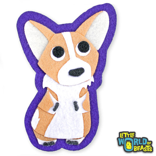 Corgi - Iron On Patch - Sew on Patch - Felt Dog Applique