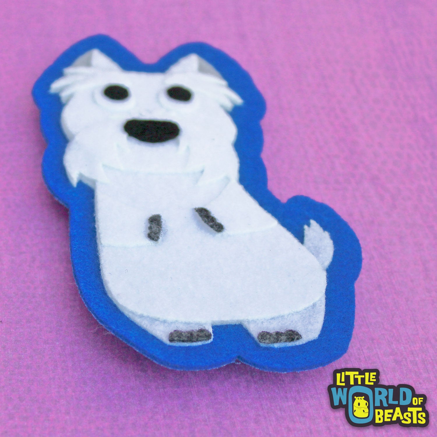 Felt Dog Applique - Westie