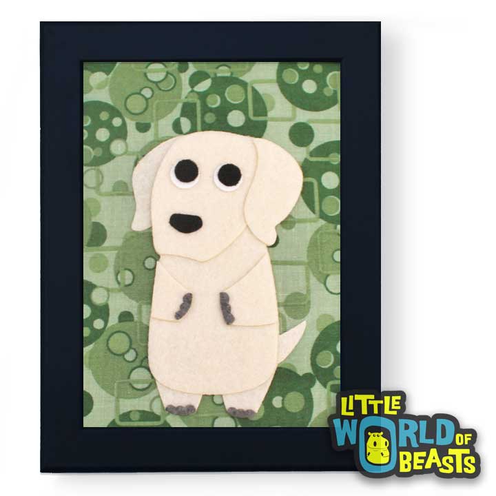 Yellow Lab - Felt Dog Wall Art - Little World of Beasts