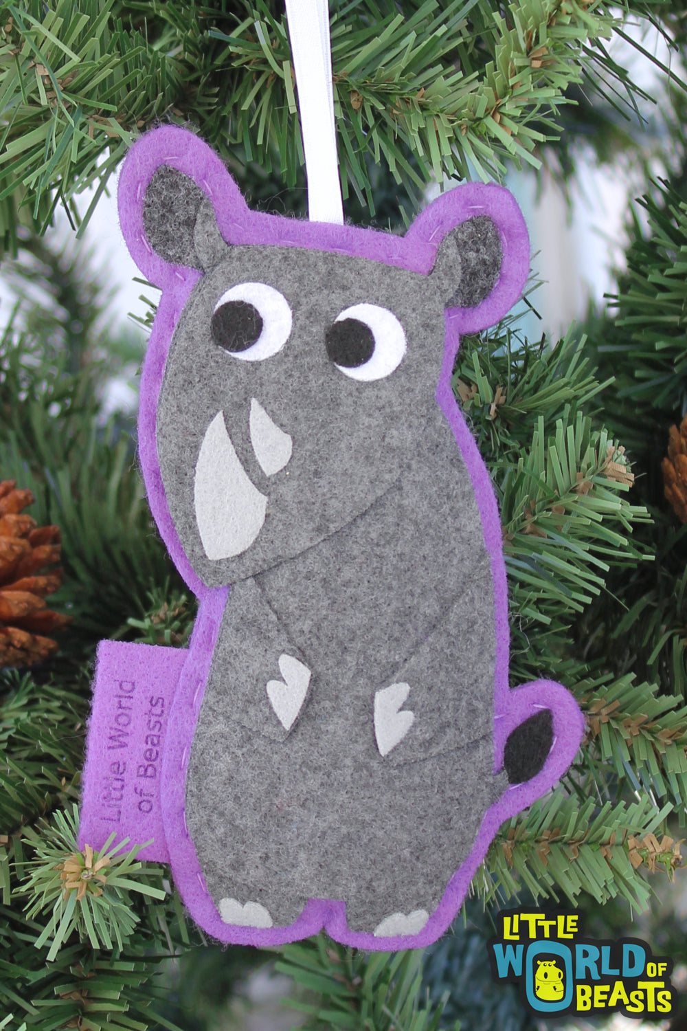 Personalized Rhino Ornament