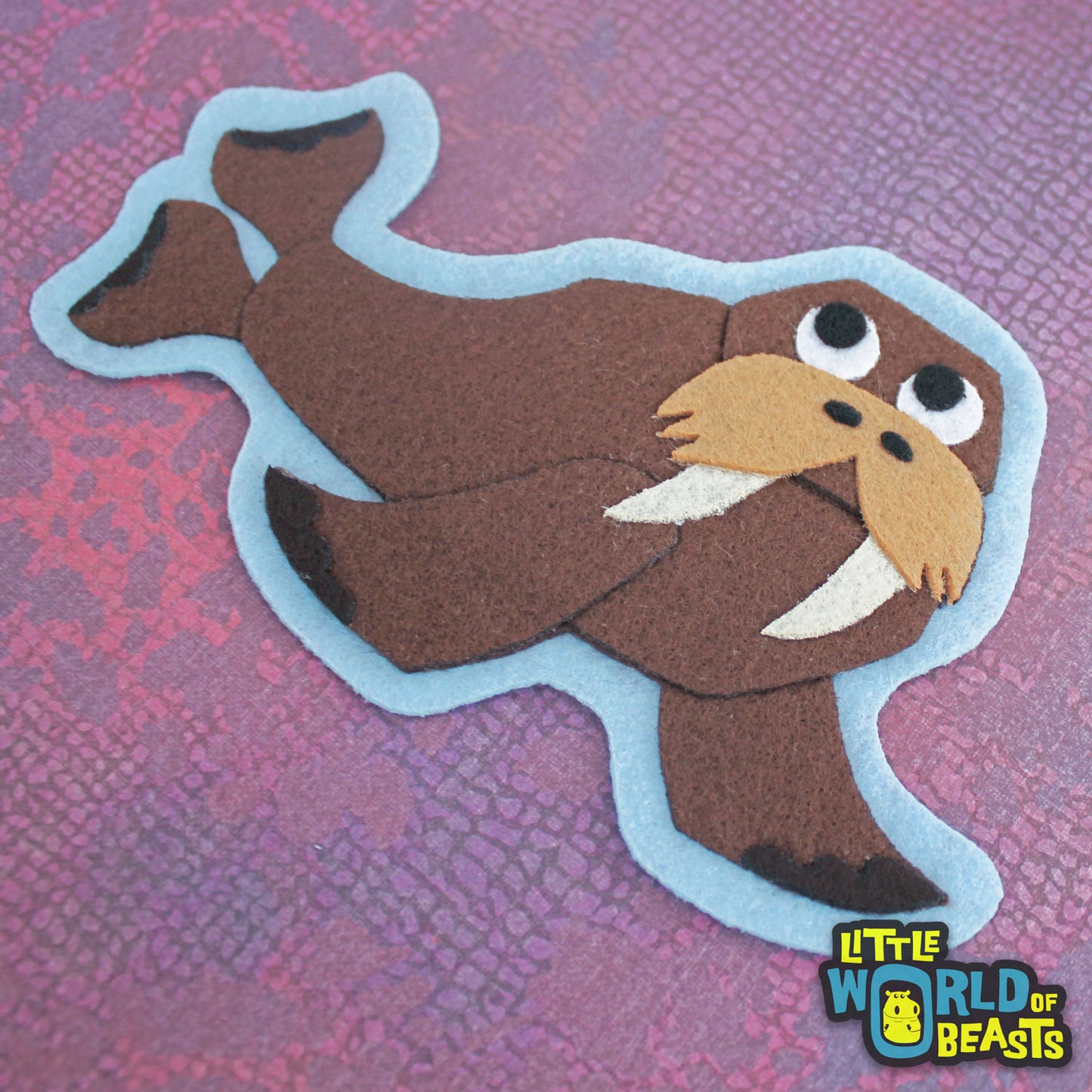 Handmade Felt Animal Applique - Walrus