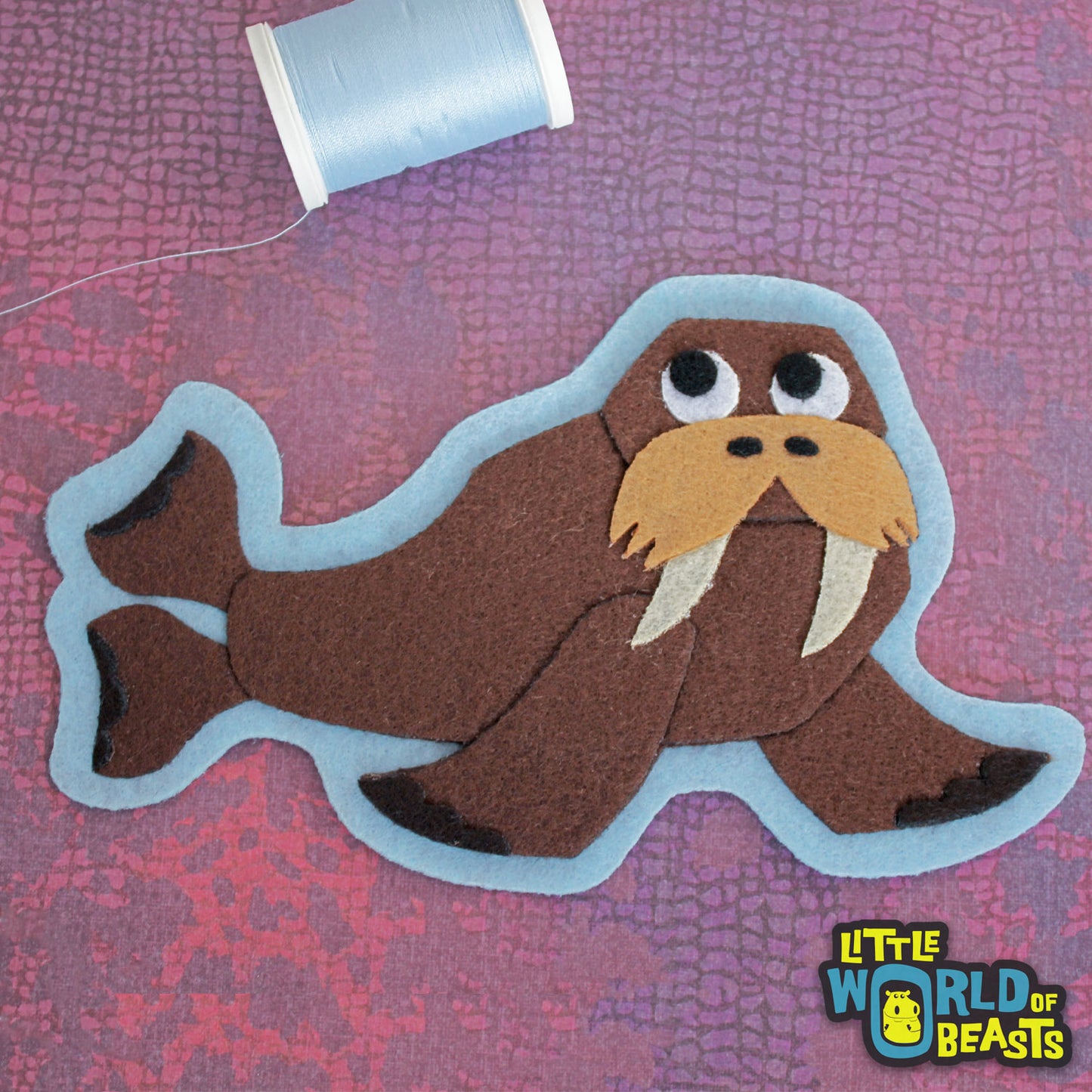 Sew On Felt Anima Patch - Walrus