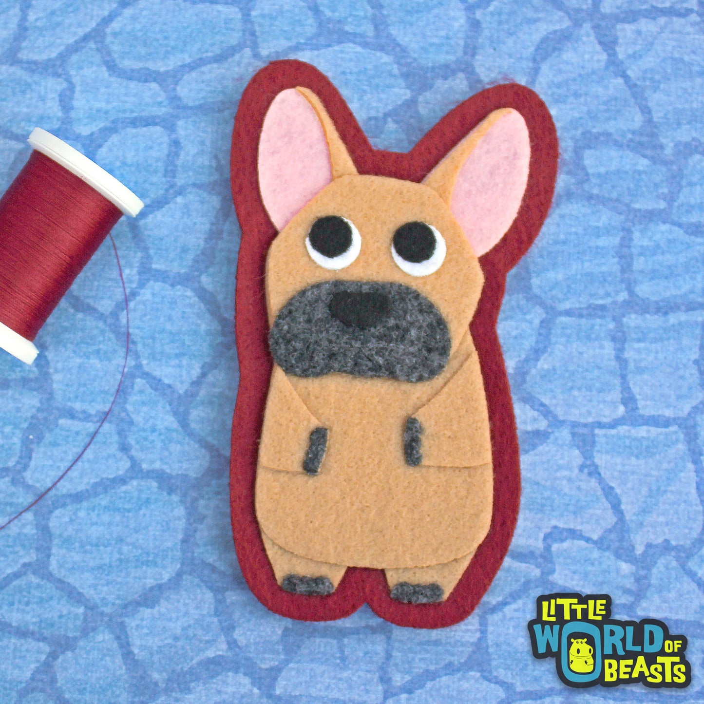 French Bulldog Patch - Iron on or Sew on - Little World of Beasts