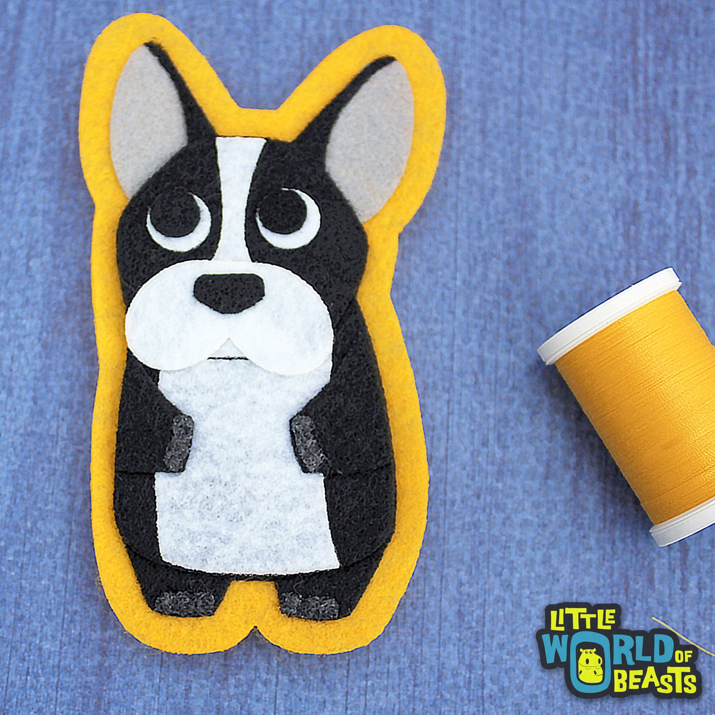 Perry the French Bulldog - Sew On or Iron On Felt Animal Patch