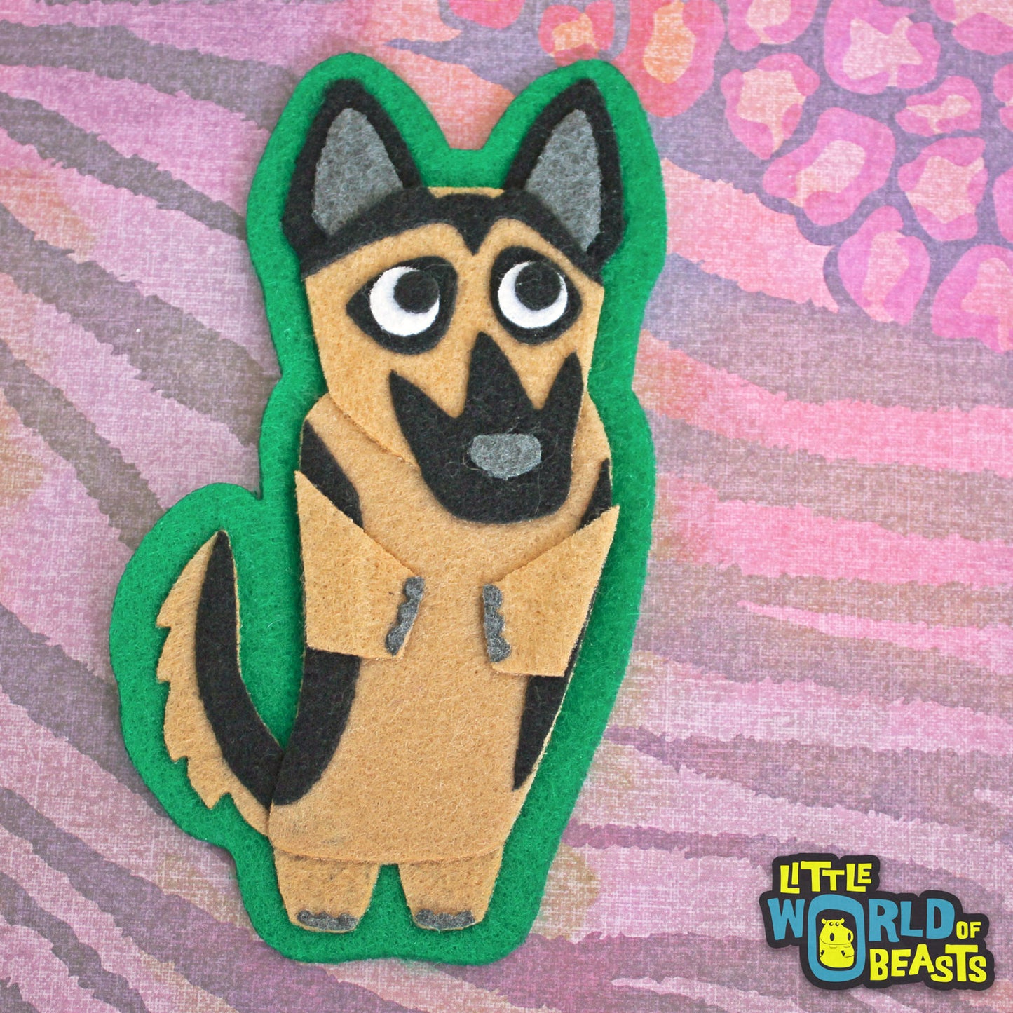 German Shepherd Felt Dog Applique