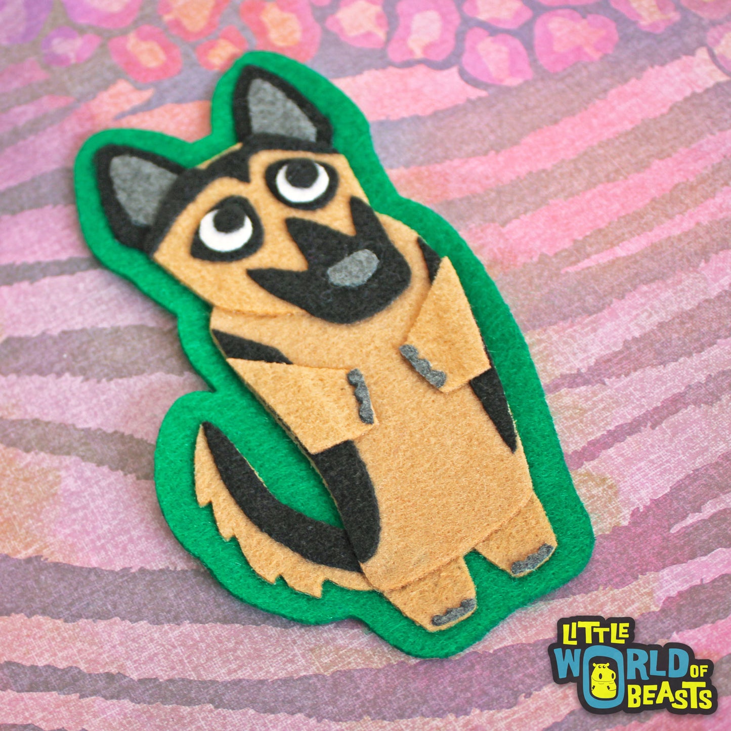 Dog Iron On Patch Felt - German Shepherd