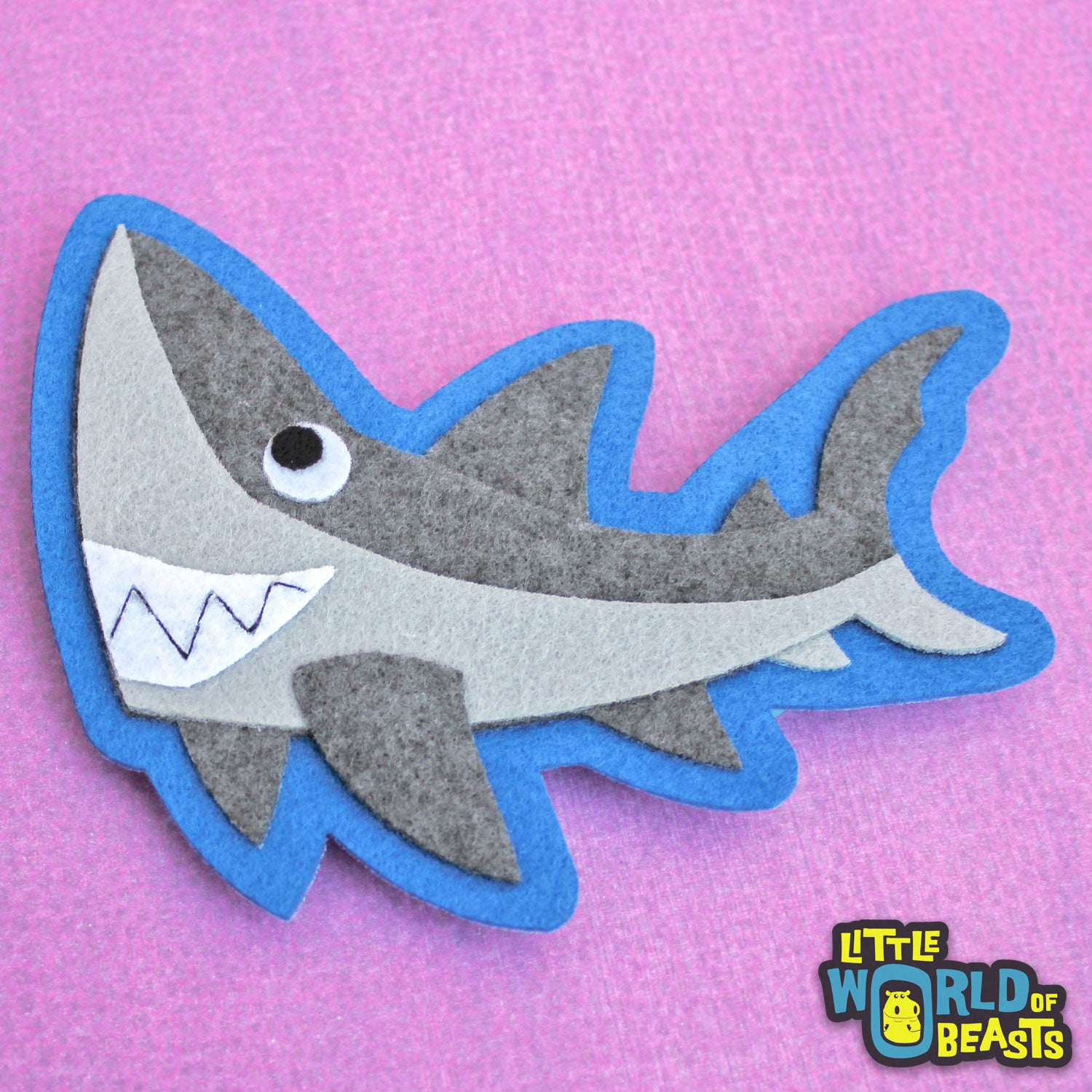 Felt Shark Applique - Little World of Beasts