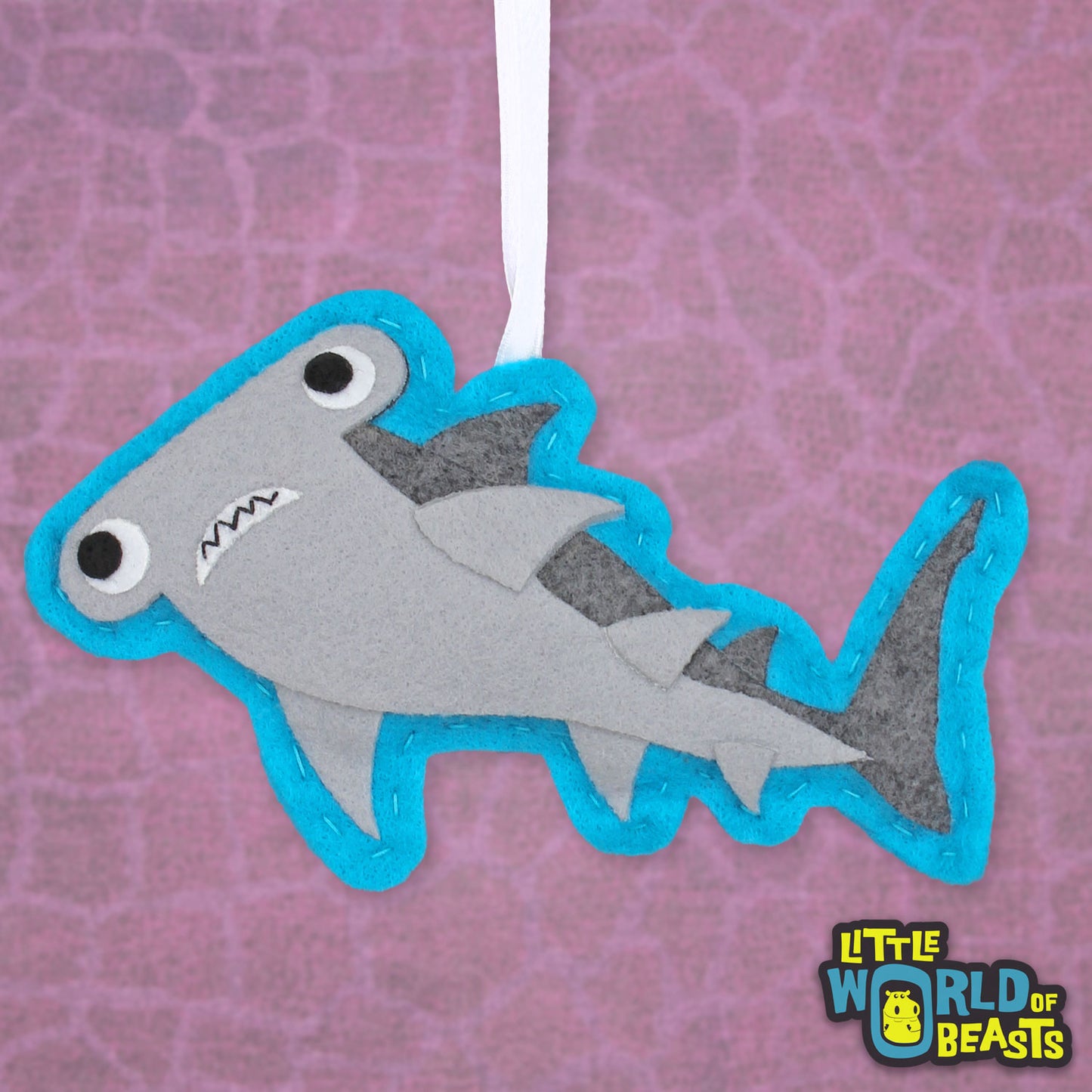 Mabel the Hammerhead Shark - Felt Animal Ornament - Little World of Beasts