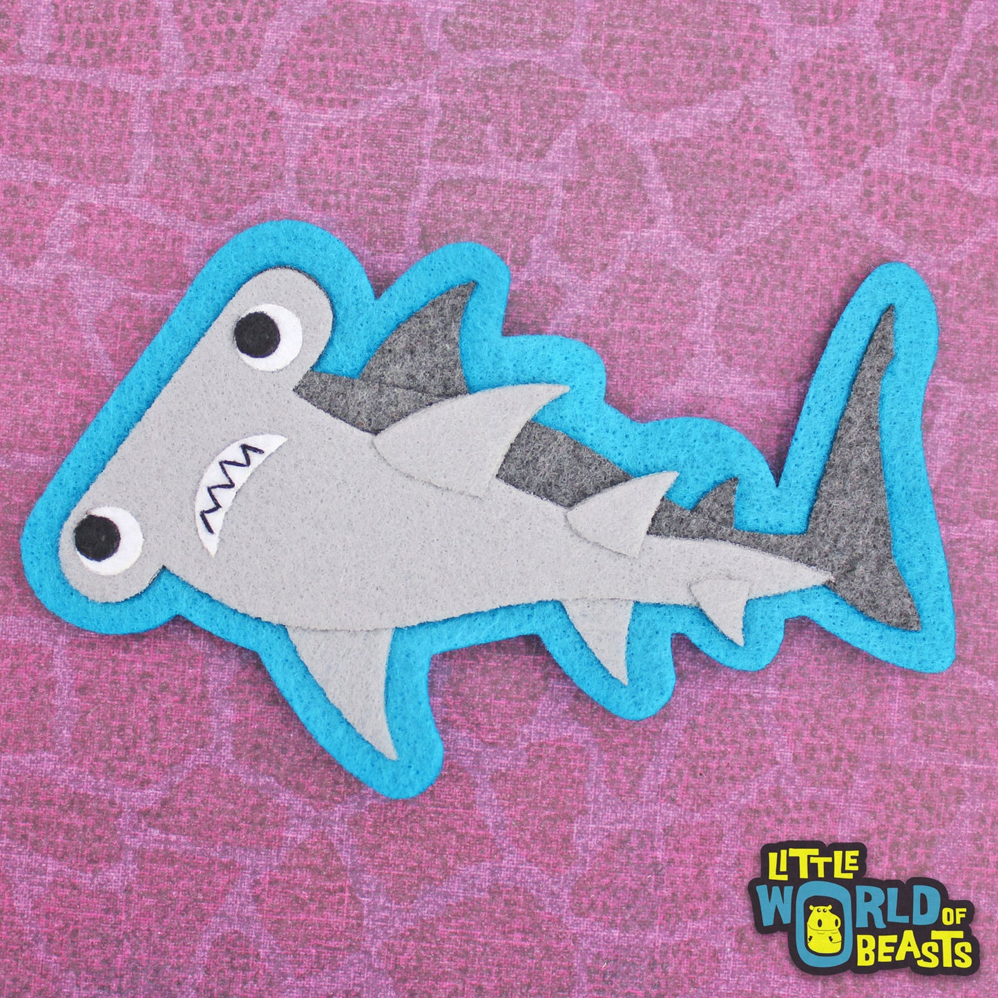 Hammerhead Shark - Felt Animal Patch