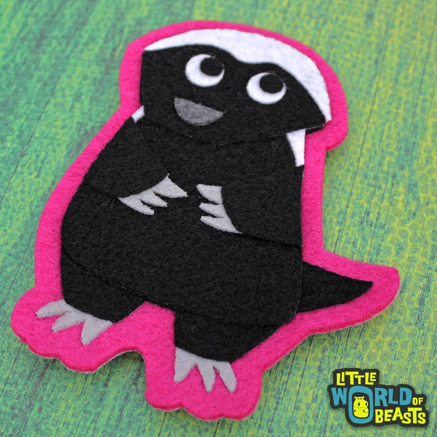 Honey Badger Felt Animal Applique