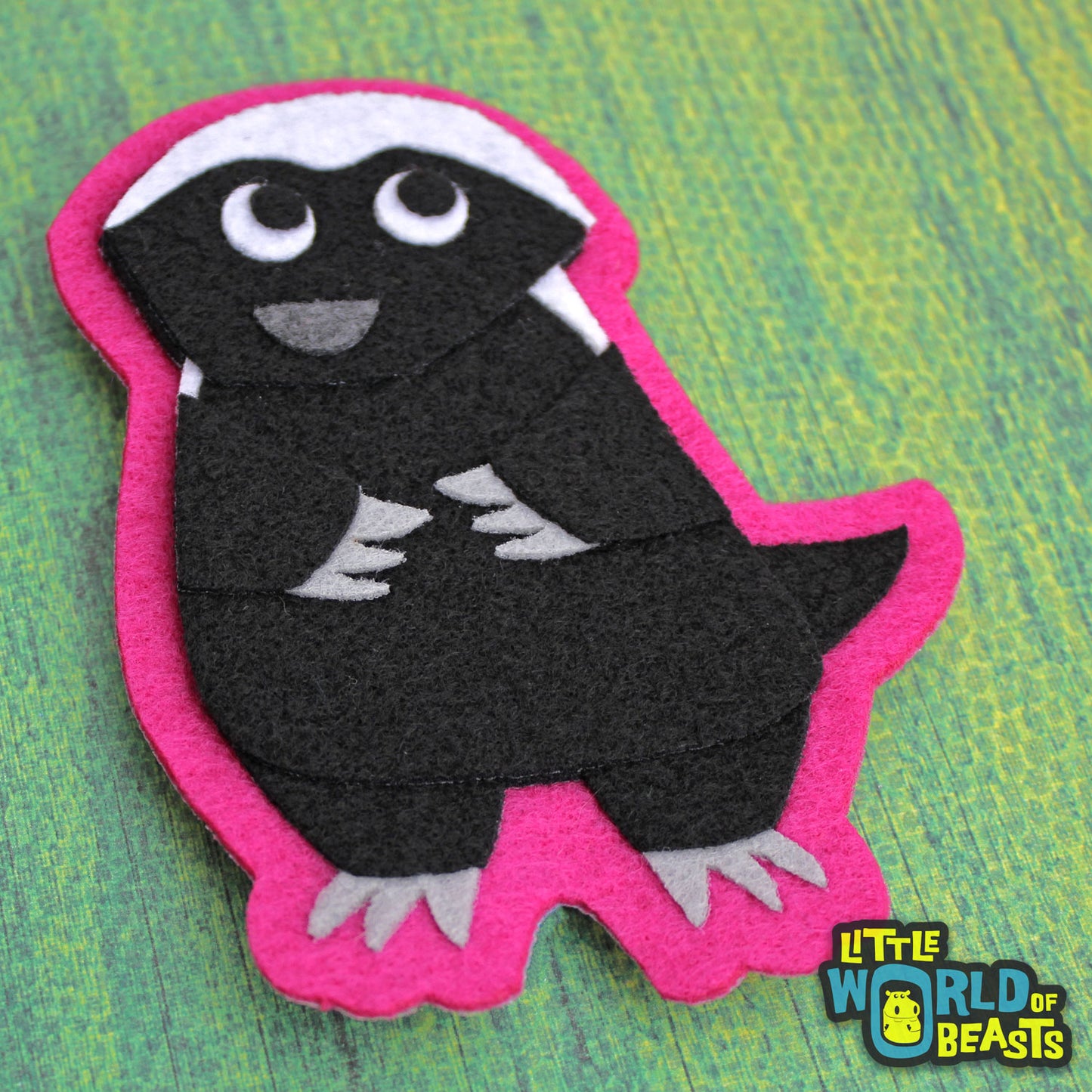 Honey Badger Felt Animal Applique