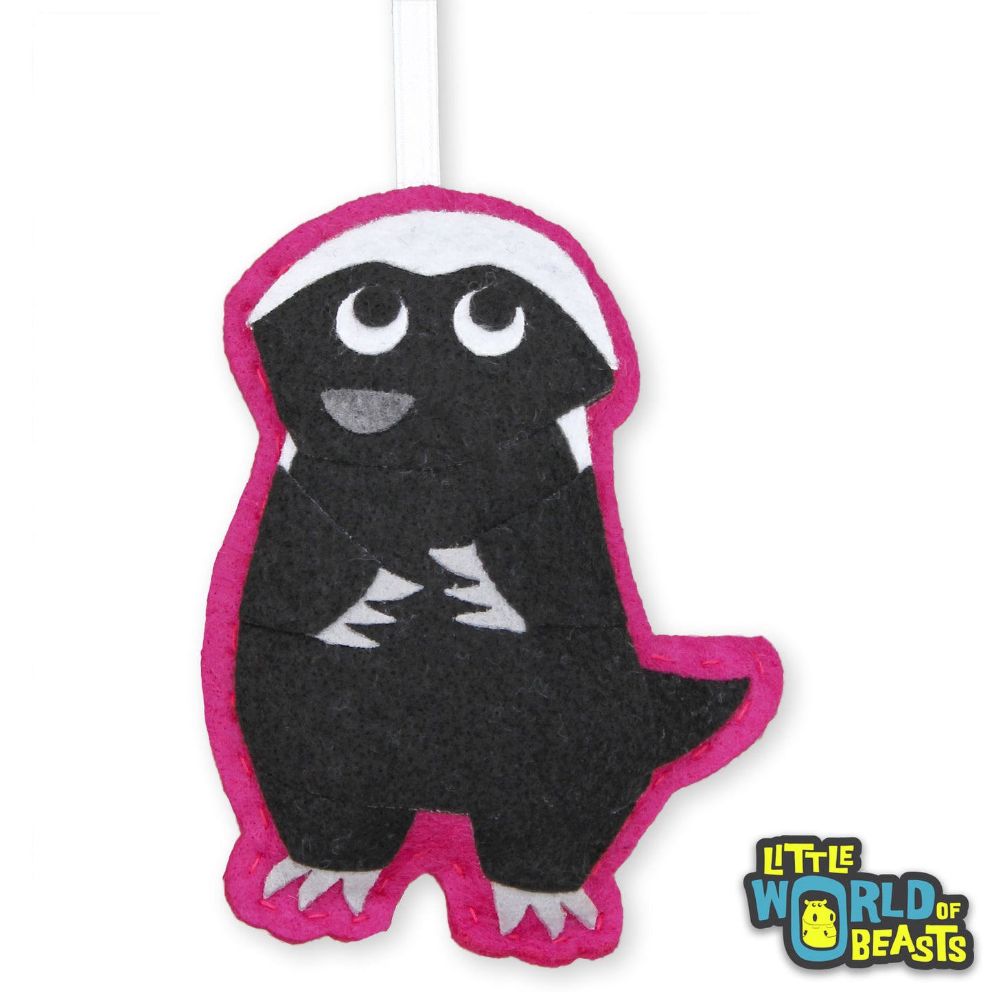 Pumpkin the Honey Badger - Felt Animal Ornament - Little World of Beasts