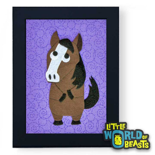 Horse - Felt Animal Nursery Art