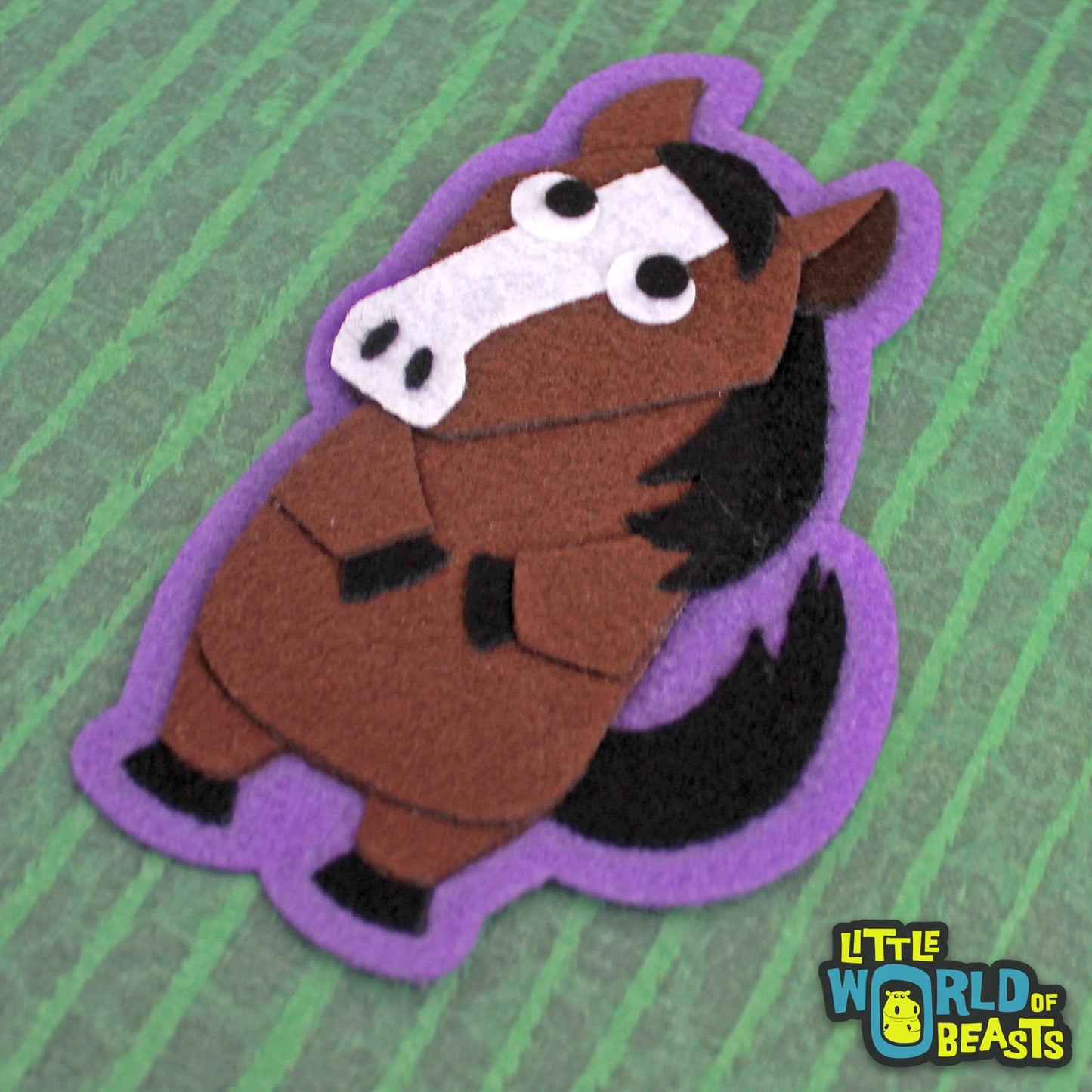 Felt Animal Iron On Patch - Horse