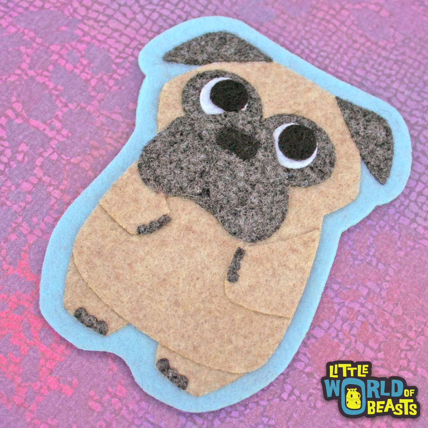 Felt Dog Patch - Pug