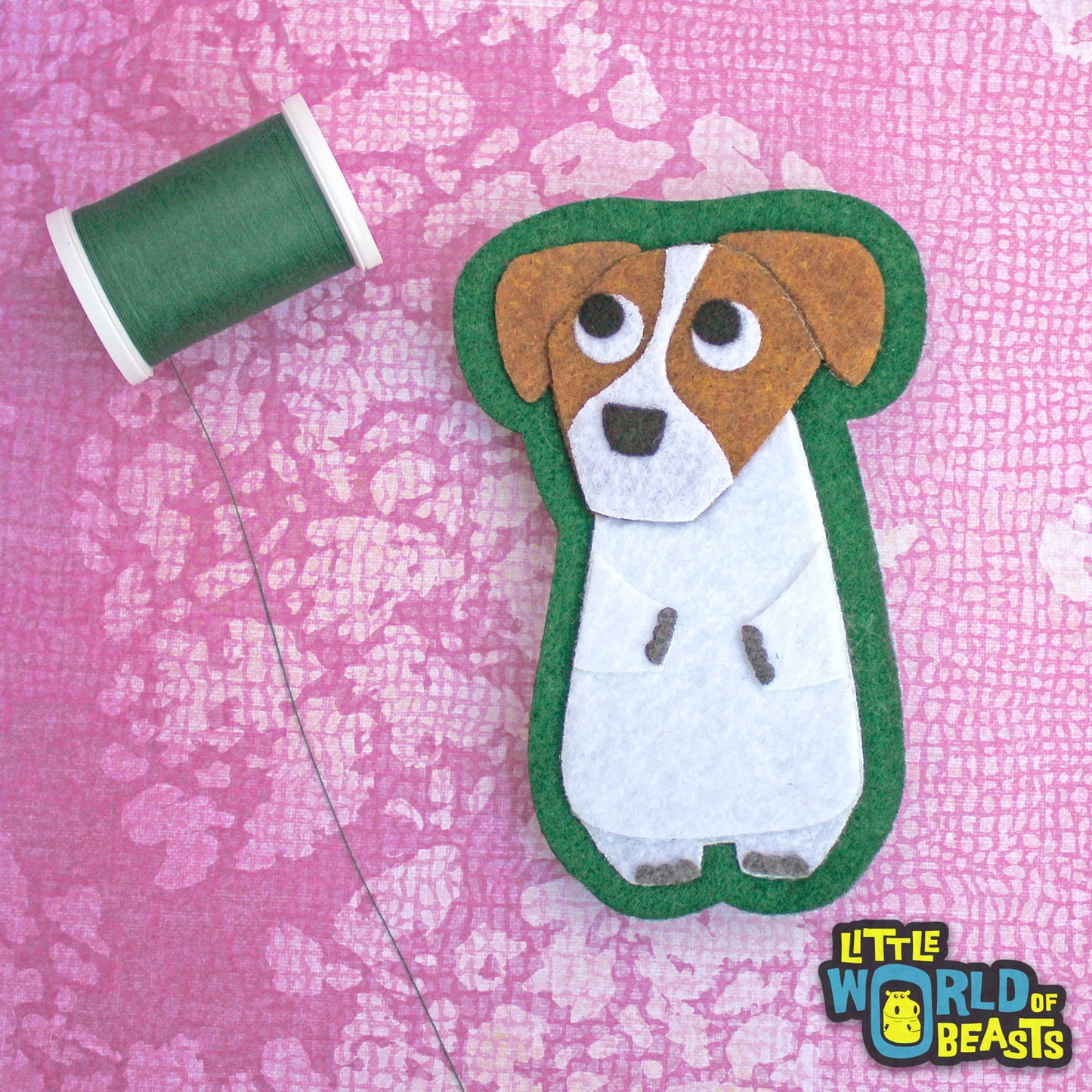 Jack Russell Felt Dog Applique