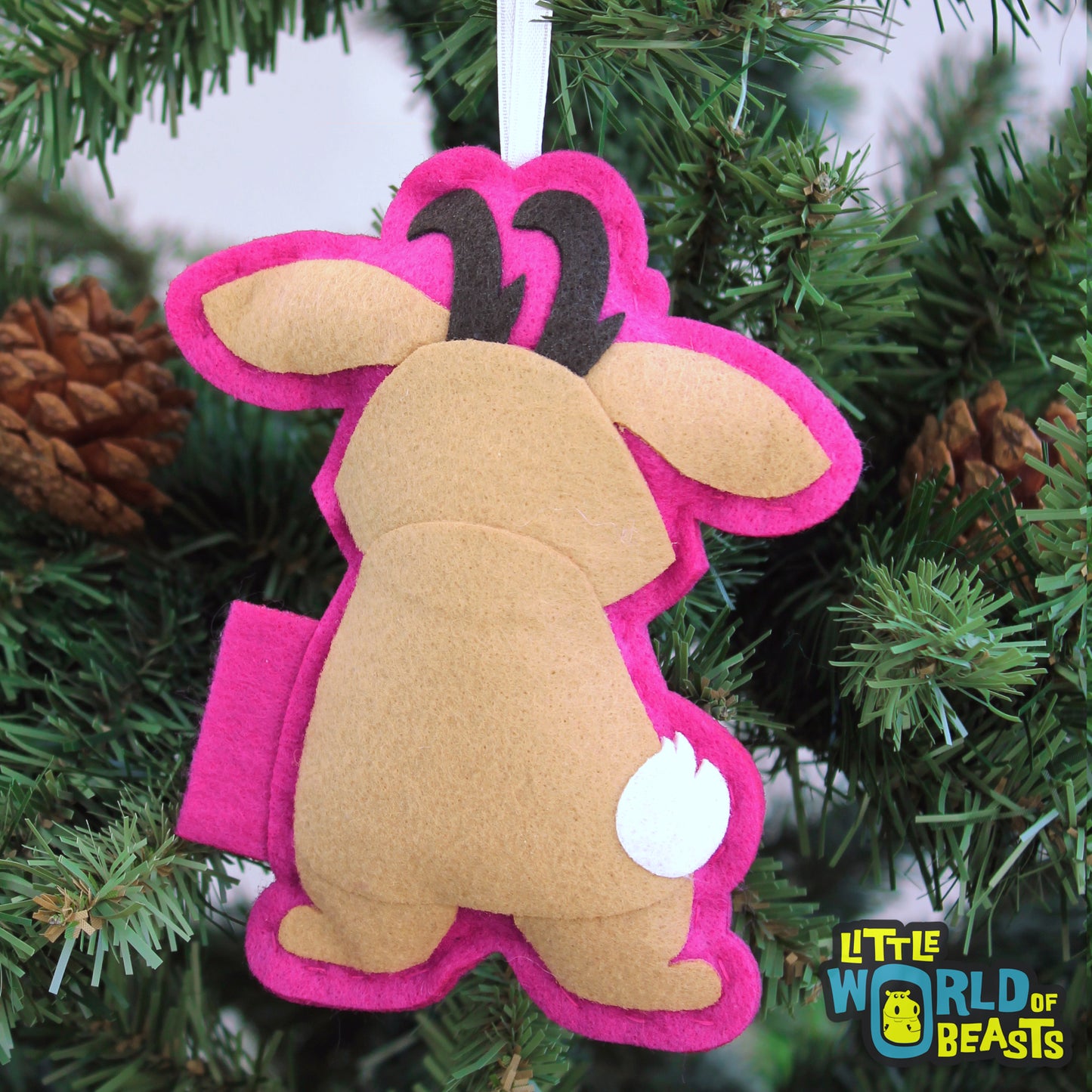 Jackalope - Cryptid Christmas Ornament - Felt