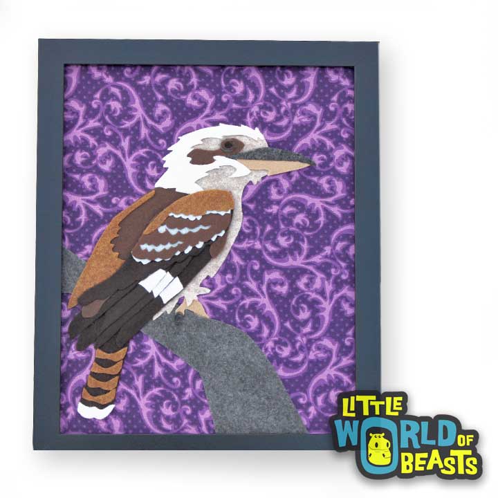 Kookaburra - Felt Bird Portrait