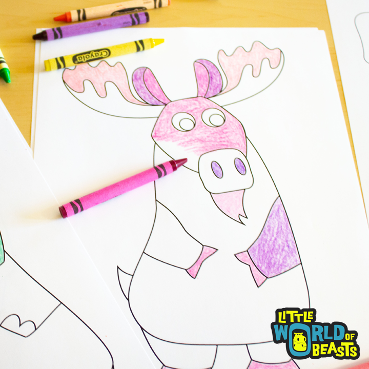 Simple Line Art - Downloadable Animal Coloring Pages