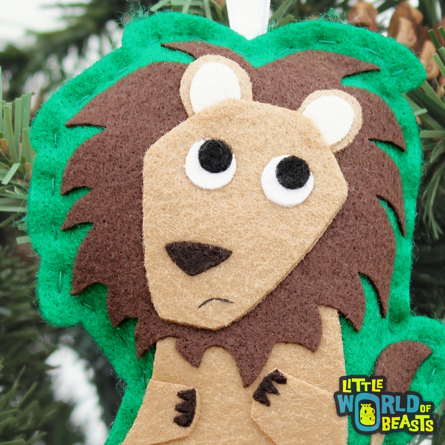 Felt Animal Ornament - Lion