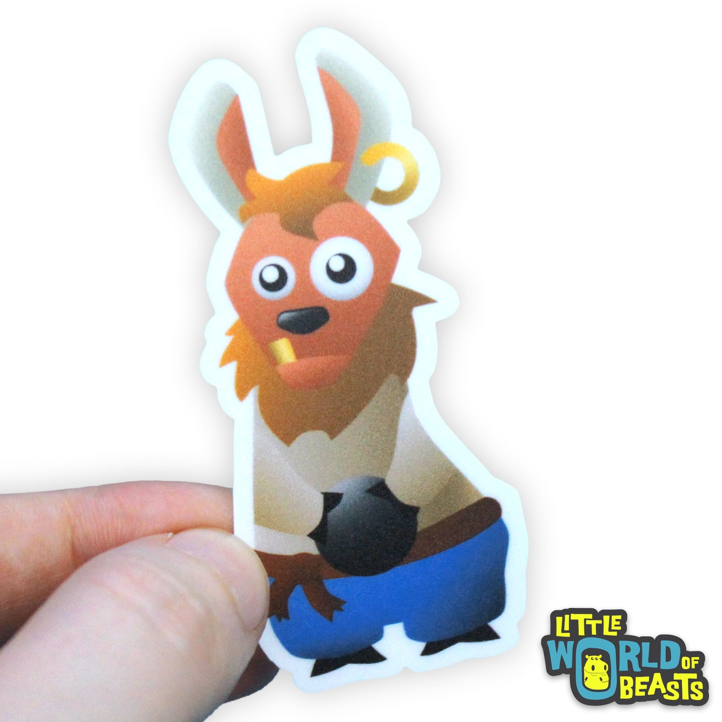 Pirate Llama with Cannon Vinyl Sticker