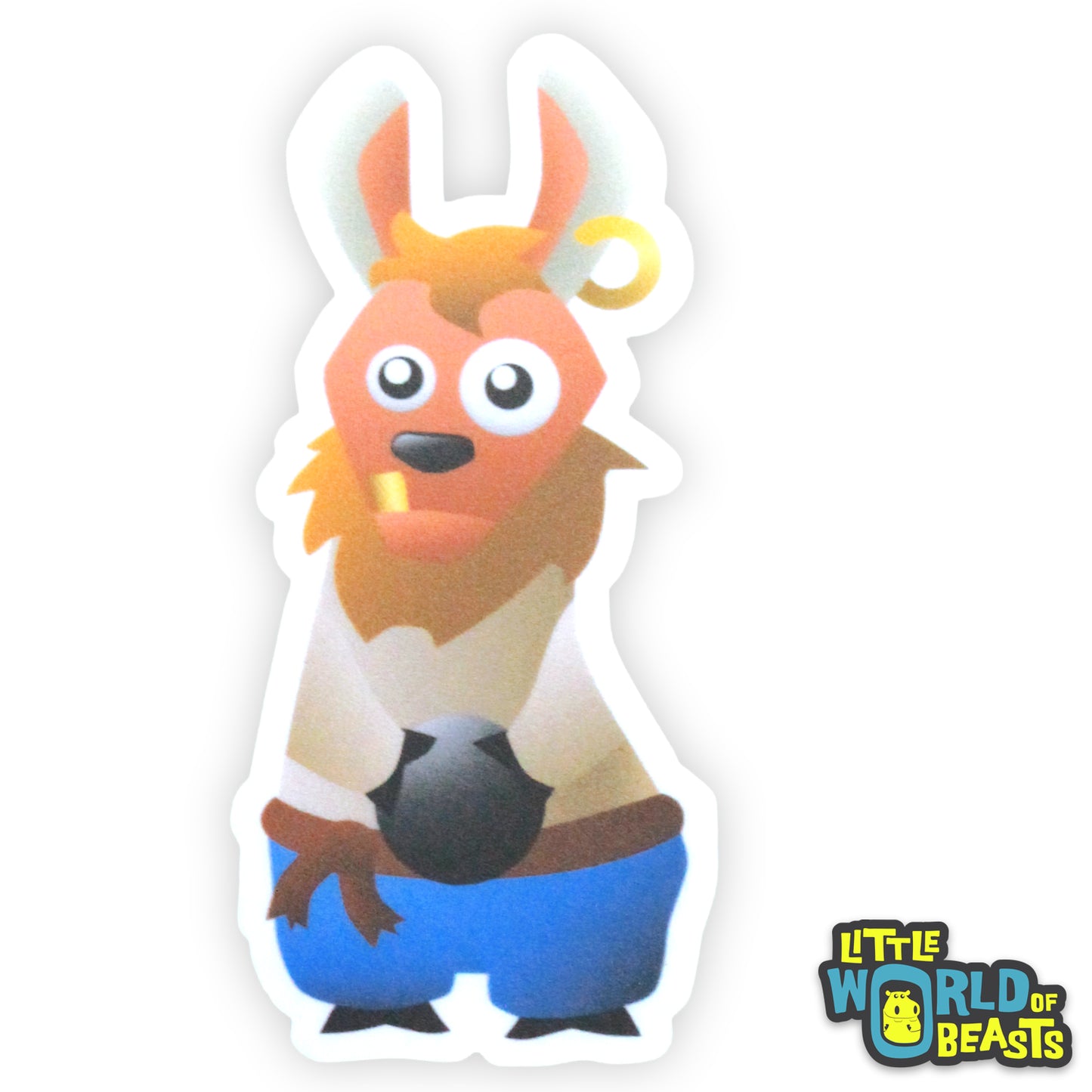 Pirate Llama with Cannon Vinyl Sticker