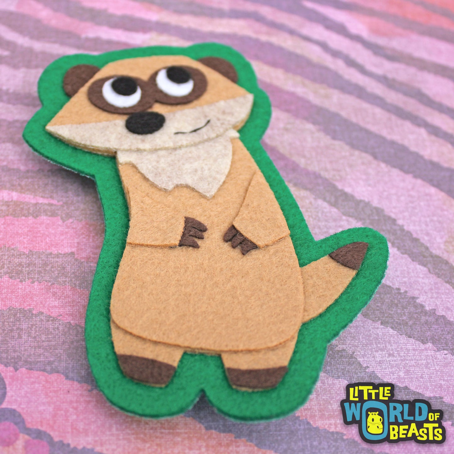 Meerkat - Felt Patch - Iron On or Sew On - Little World of Beasts