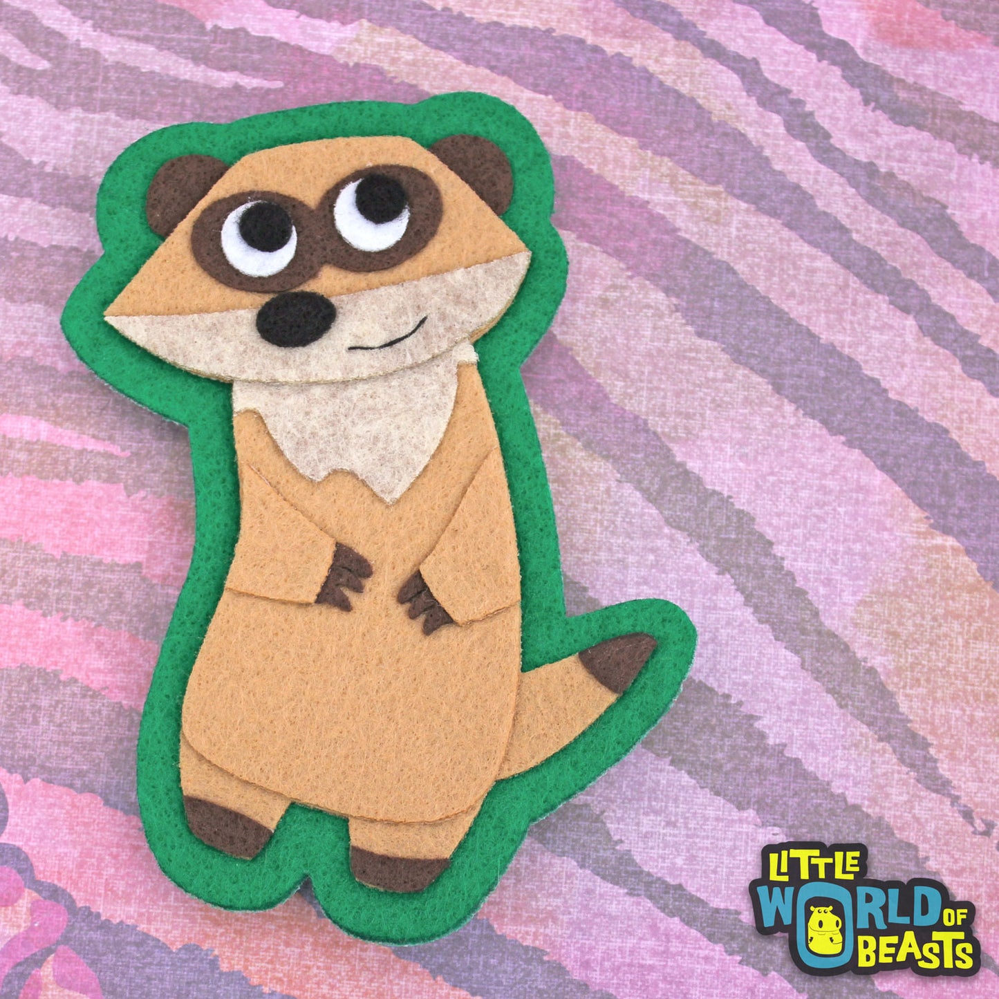 Meerkat - Felt Patch - Iron On or Sew On - Little World of Beasts