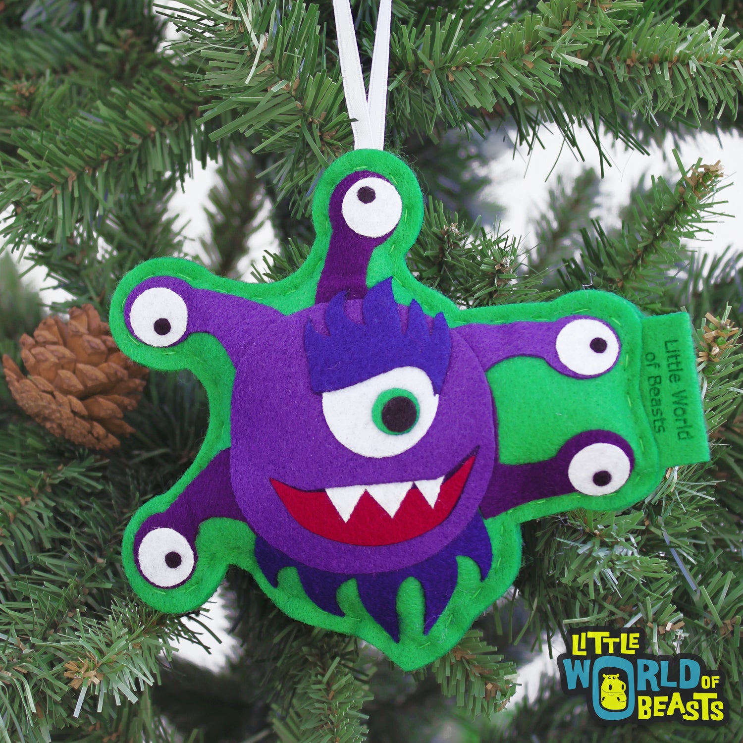 monsters inc christmas ornaments Thelonious K. Beholder the Third - Felt Monster Ornament