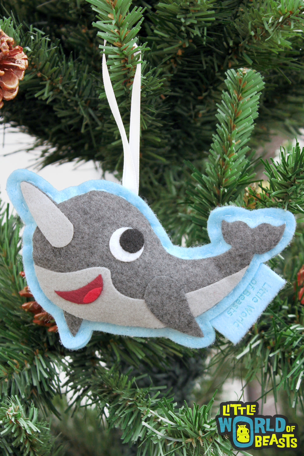 Personalized Narwhal Ornament
