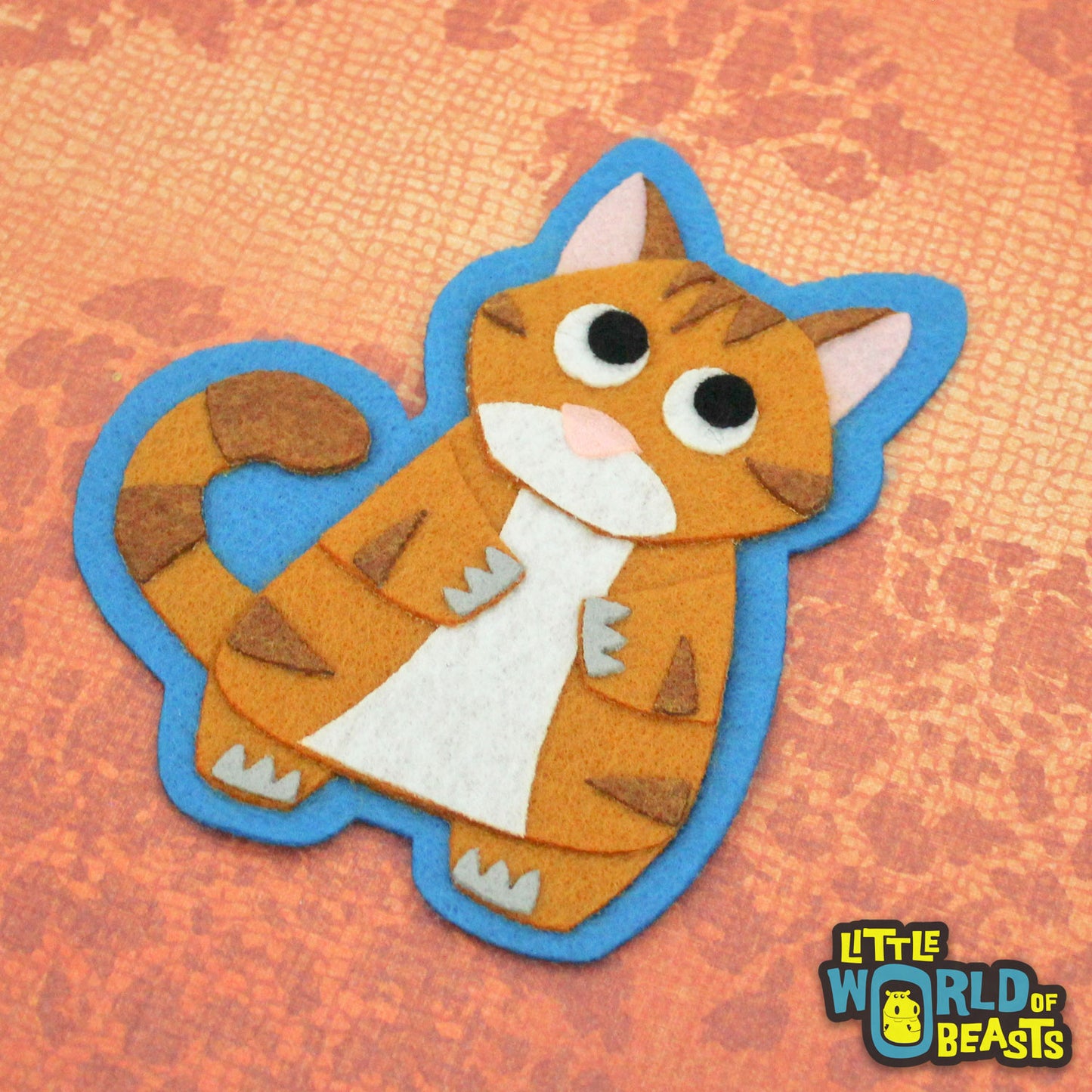 Orange Tabby - Felt Cat Applique